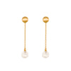 Moon Chain Drop Earrings 24K Gold Vermeil