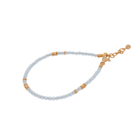 Single Color Gemstone 3mm Necklace or Bracelet - gold ball bead and spacer 24K Fair Trade Gold Vermeil