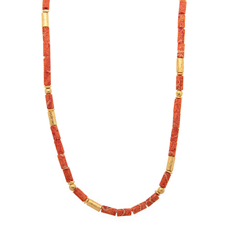 Coral 3mm Jewelry Set in 24K Fair Trade Gold Vermeil