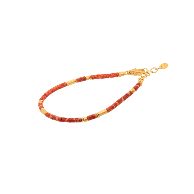 Coral 3mm Jewelry Set in 24K Fair Trade Gold Vermeil