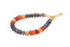 Carnelian and Labradorite Bracelet and Necklace 8mm 24K Fair Trade Gold Vermeil