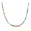 Multi Color Faceted Beaded Necklace 3MM 24K Gold Vermeil