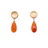 Sun Drop Stone Faceted Earrings 24K Gold Vermeil