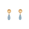 Sun Drop Stone Faceted Earrings 24K Gold Vermeil