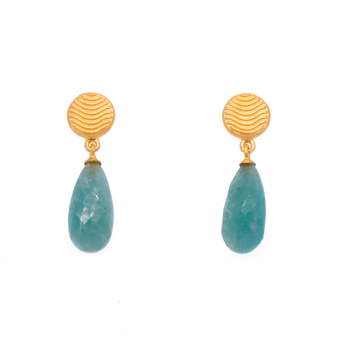 Serenity Teardrop Earrings 24K Gold Vermeil