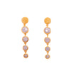 Serenity 4 Bezel Drop Earrings 24K Gold Vermeil