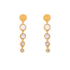 Serenity 4 Bezel Drop Earrings 24K Gold Vermeil