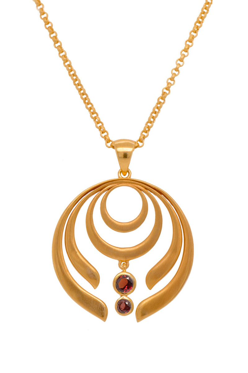 Strength Pendant 24K Gold Vermeil in Various Gemstones