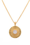 Sun with Face 10mm 24k Gold Vermeil Pendant - No Chain