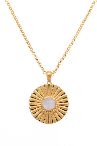 Sun with Face 10mm 24k Gold Vermeil Pendant - No Chain