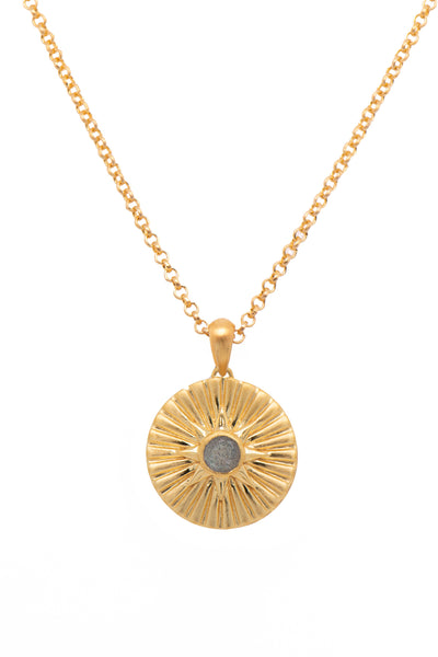 Sun And Star Pendant Necklace 24K Gold Vermeil