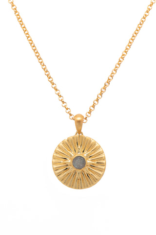 Sun And Star Pendant Necklace 24K Gold Vermeil