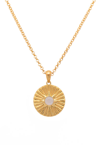 Sun And Star Pendant Necklace 24K Gold Vermeil