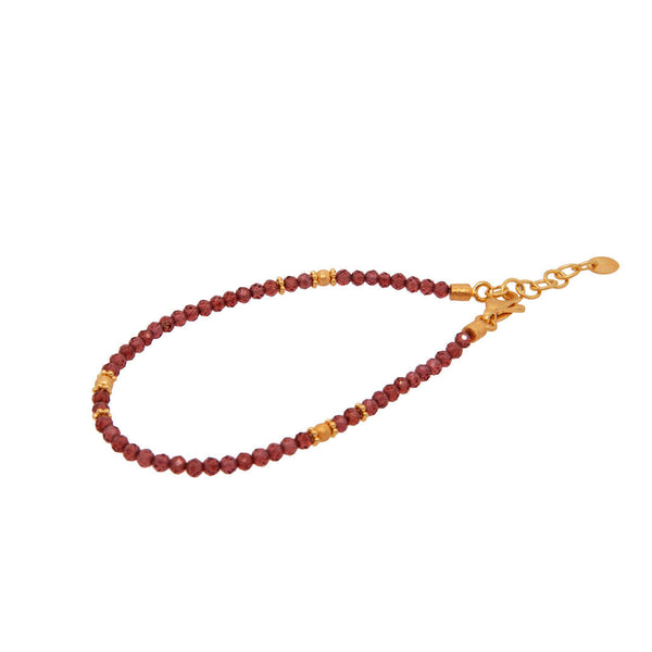 Single Color Gemstone 3mm Necklace or Bracelet - gold ball bead and spacer 24K Fair Trade Gold Vermeil