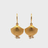 Aloha Shell Wire Earrings with Pearl 24k Gold Vermeil