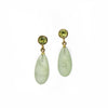 FACETED PERIDOT AND MATTE PREHNITE EARRINGS FAIR TRADE 24K GOLD VERMEIL - Joyla Jewelry