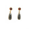 FACETED GARNET AND PYRITE EARRINGS FAIR TRADE 24K GOLD VERMEIL - Joyla Jewelry