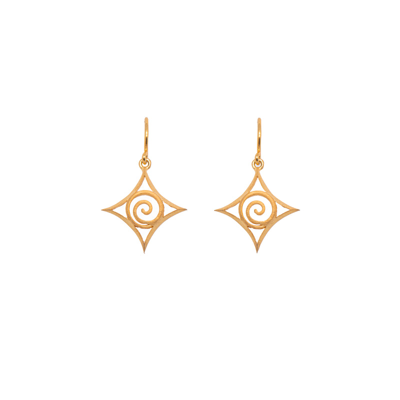 Gratitude Wire Earrings 24K Gold Vermeil