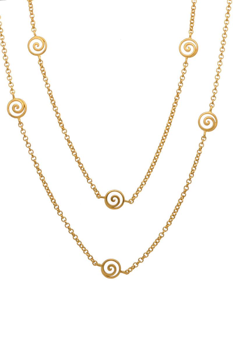 GRATITUDE SWIRL NECKLACE 36" - Joyla Jewelry