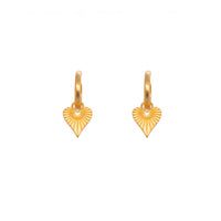 Heart of Joy Huggie  Earrings 24K Gold Vermeil