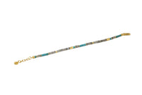 TURQUOISE & LABRADORITE BRACELET 3MM FAIR TRADE 24K GOLD VERMEIL - Joyla Jewelry