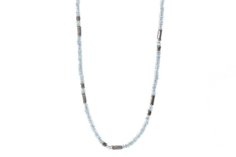 Blue Topaz 3mm Necklace and Bracelet in 24K Fair Trade Gold Vermeil