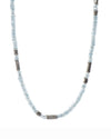 Blue Topaz 3mm Necklace and Bracelet in 24K Fair Trade Gold Vermeil