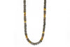 LABRADORITE, MOONSTONE & SMOKY QUARTZ 8MM NECKLACE FAIR TRADE 24K GOLD VERMEIL - Joyla Jewelry