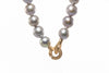 FLAME POST & GREY PEARL BAROUQE NECKLACE FAIR TRADE 24K GOLD VERMEIL - Joyla Jewelry